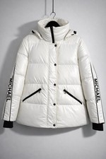 MICHAEL KORS HOODED PUFFER Jacket - Medium - White - Great Condition - Women’s