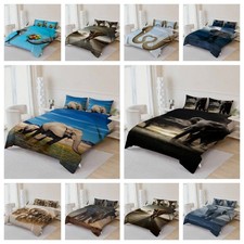 3D Elephant Water Flowers Grass Mountains Quilt Cover Duvet Cover Comforter set