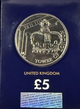 2019 Tower of London The Crown Jewels £5 Five Pound Change Checker Coin