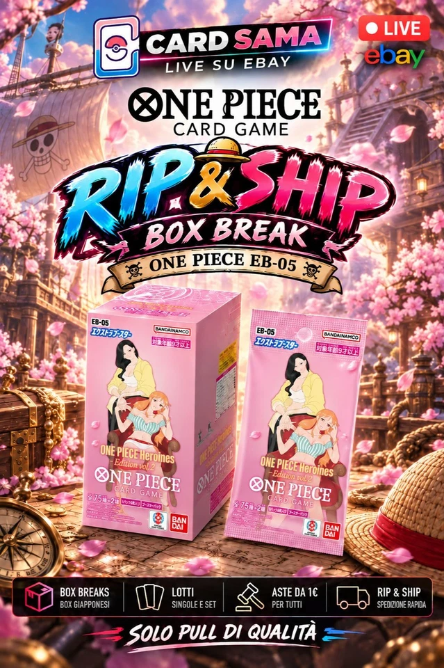 🔴 [LIVE] CARD SAMA - SPECIAL EVENT 🌸 ONE PIECE EB-05 🌸 RIP&SHIP