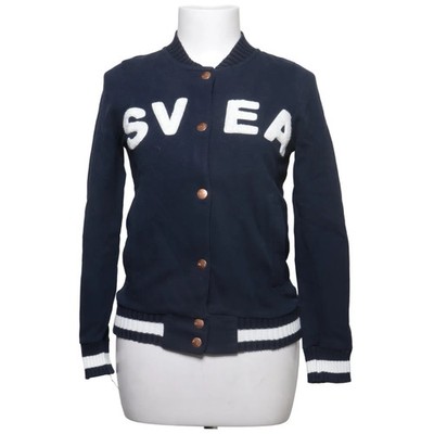 Svea, Collegejacke, Damen, Größe: XS, Blau/Weiß, Baumwolle/Polyester, Print #ES4