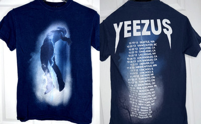 Kanye West Yeezus Tour Lightning Storm Navy All Size S to 5XL T-shirt ED1090