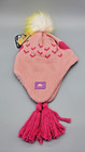 NWT--TURTLE FUR TODDLER SOPHIE PINK HEART EARFLAP POM BEANIE HAT SIZE 1-3 YEARS  — photo 1