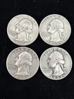 Silver Washington Quarters Lot of 4 1950s 90% Silver