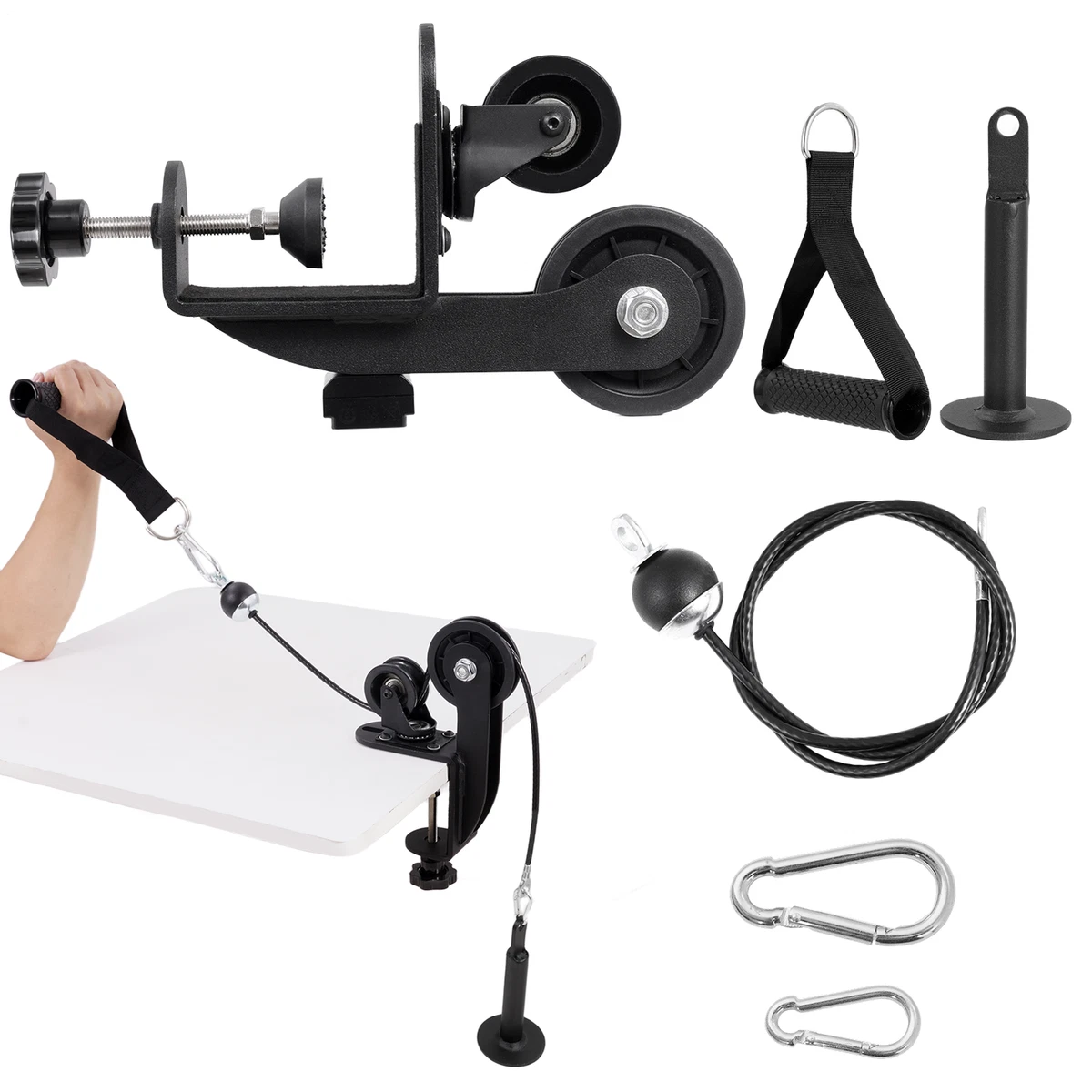 TOOSOAR 4 pezzi Carrucola Puleggia Palestra,Puleggia da 88 mm, In lega di Alluminio, per Puleggia a Fune per Porta da Garage Accessori Fitness