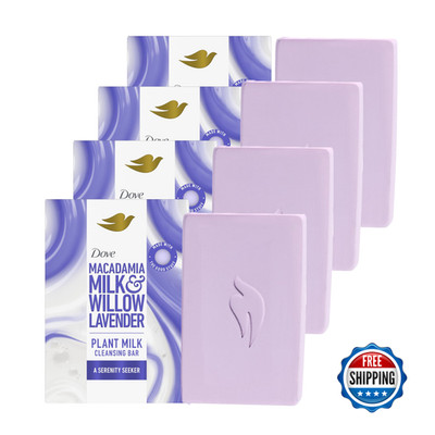 Dove Plant Milk Cleansing Bar Soap Macadamia Milk Willow Lavender Serenity
