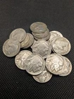(20) 1938-D Buffalo Nickel Half Roll, Full Date Lot