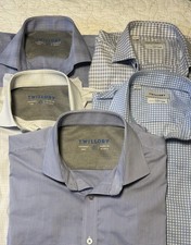 Lot Of 5 Twillory Mens Multicolor Tailored Fit Performance Shirts 16.5 36-37