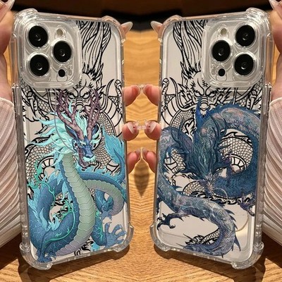 God Black Dragon Phone Case For iPhone 17Air 16 15 14 13 12 11 Mini Pro Max Plus