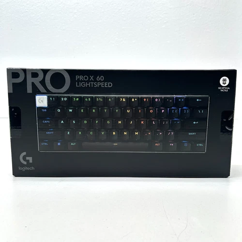 Logitech G PRO X 60 Lightspeed Wireless Gaming Keyboard Tactile Switches Black