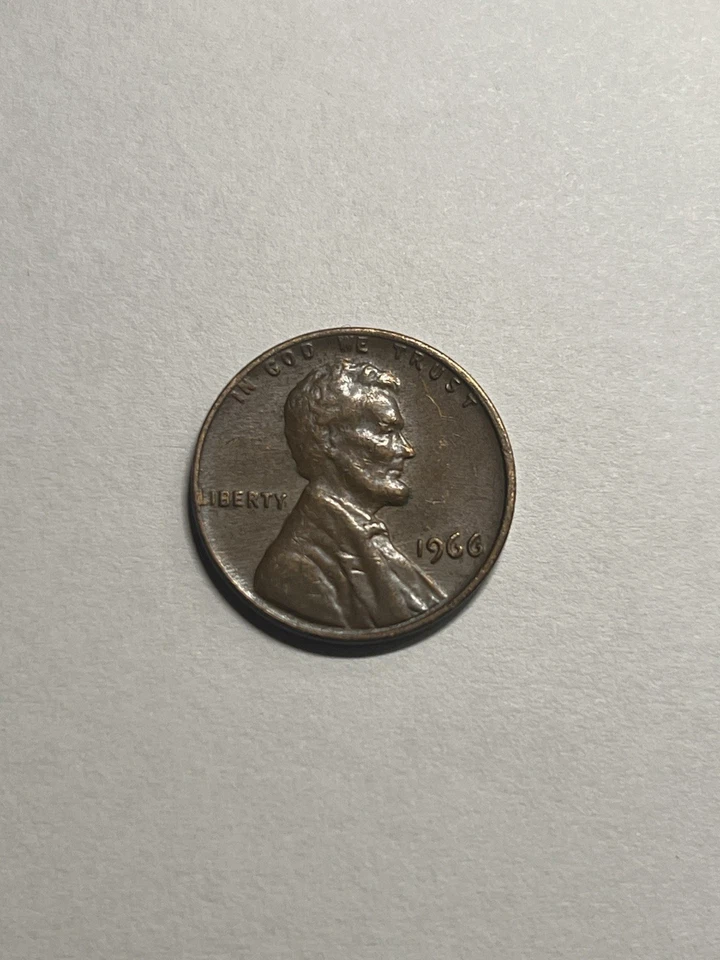 1966 Lincoln Penny - No Mint Mark - L on Rim Error-DOUBLE DIE ON REVERSE. - Image 4 of 4