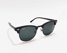 Ray-Ban Sunglasses RB3016 Clubmaster Marble Black Frame Dark Grey Lenses 51mm
