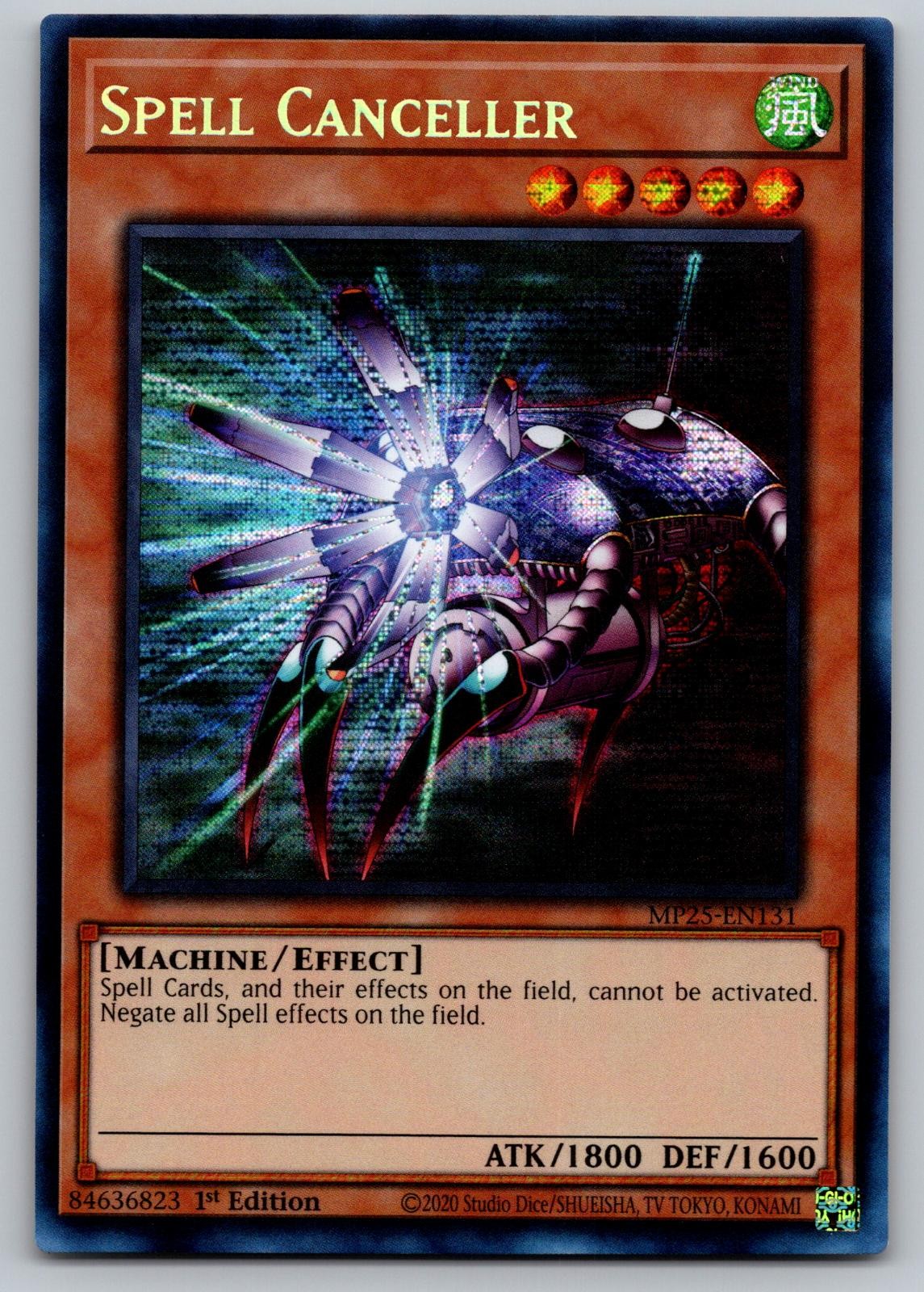SPELL CANCELLER MP25-EN131 Prismatic Secret Rare 1st Edition Near Mint