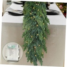 6 FT Christmas Garland Pine Garland with Lights for Table Mantle Style 4 - 6 FT