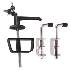 Shed Door Latch Kit with 5 Keys -L-Handle Lock Kit and 2 Packs Spring Loaded ...