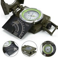 Pocket Professional Military Army Metal Sighting Compass Clinometer Camping New