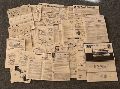 VTG Model Car Kit Instructions Directions Lot (25+) Monogram AMT Ertl Jo-Han