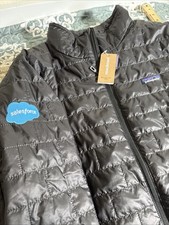 Patagonia Men's - Nano Puff Jacket - Black XL W/co. Logo Nwt Primaloft