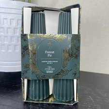 NEW Threshold Forest Fir Scented Taper Candles Set of 2
