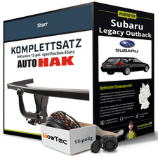 Anhängerkupplung starr für SUBARU Legacy Outback +E-Satz Kit (AHK+ES)