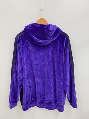 NEEDLES|HOOD/ZIP-UP (Track Hoody C/PE Velour - PURPLE ( Needles Hoodie Track Hoody-C Pe Velour L Cotton Purple Solid