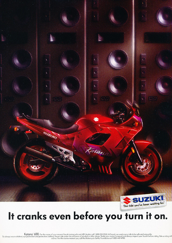 1992 Suzuki Katana 600 motorcycle -speaker Classic Vintage