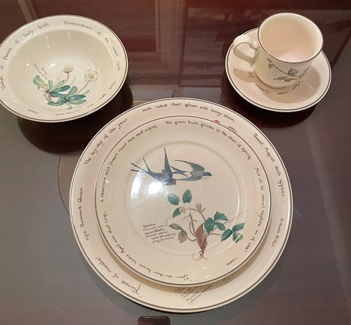 NORITAKE ESSEX PLATINUM 8 SALAD PLATES 8 3/8