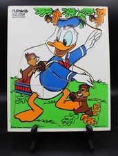Vintage Playskool Wooden Donald Duck Puzzle