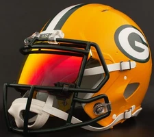 GREEN BAY PACKERS NFL Authentic GAMEDAY Football Helmet w/ SHOC 2.0 Eye Shield