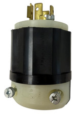 2421 Leviton Grounding Locking Plug, 20 Amp, 250 Volt 3 Pole, 4 Wire, new in bag