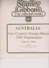 STANLEY GIBBONS AUSTRALIA 1985 SUPPLEMENT PAGES 