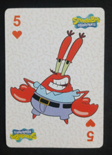 2019 Nickelodeon Playing Card Spongebob Squarepants 5 Hearts