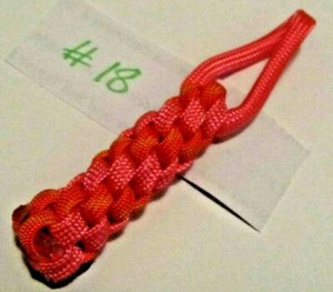 ONE (1) Paracord KEYCHAIN KEY FOB 550 USA HAND-MADE #18
