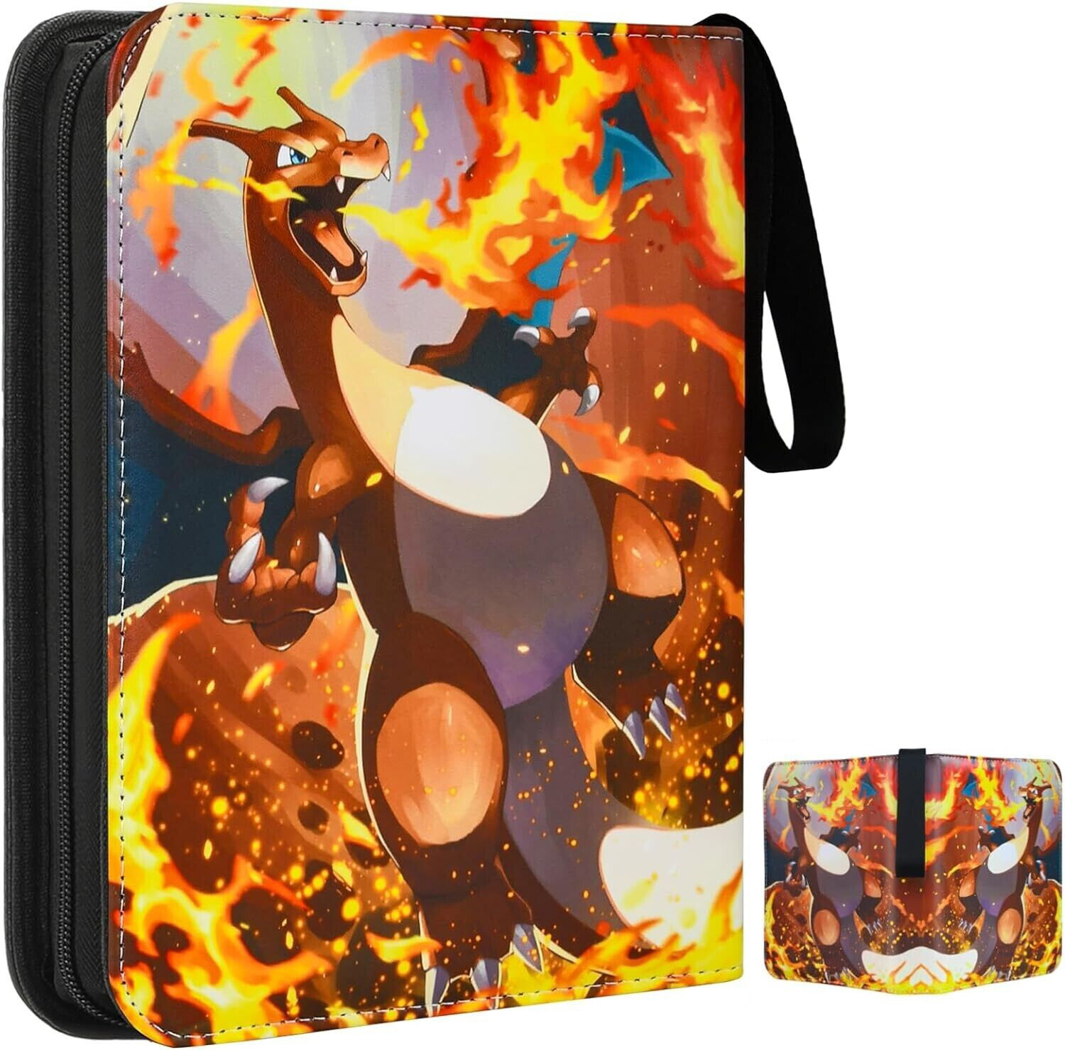 Card Binder Pokemon Cards Binder Holder Fits 400 Cards w/ 50 Removable Sleeves