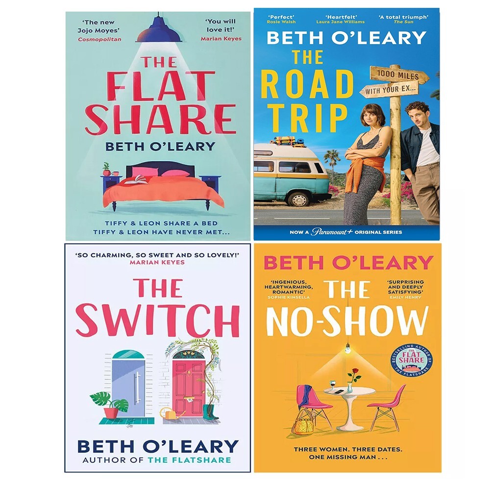 Beth O'Leary Collection 4 Books Set Flatshare, Switch, Road Trip, No-Show