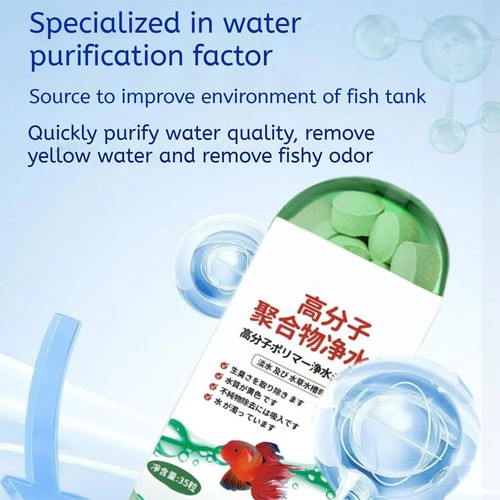 Water Purification Tablets Freshwater Aquarium Water Clarifier Cleaning Solution - Picture 3 of 10