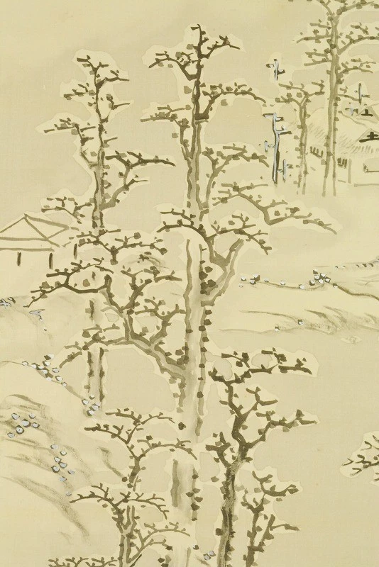 PINTURA JAPONESA ROLLO COLGANTE 76" Pintura Antigua ARTE ENVEJECIDO Tinta Japón a412 Foto 2 de 4