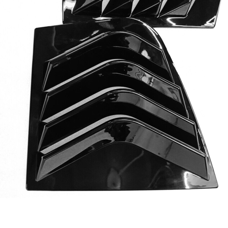 2x Rear Window Quarter Glass Vent Louver Cover Gloss Black For KIA Stinger 1723 eBay