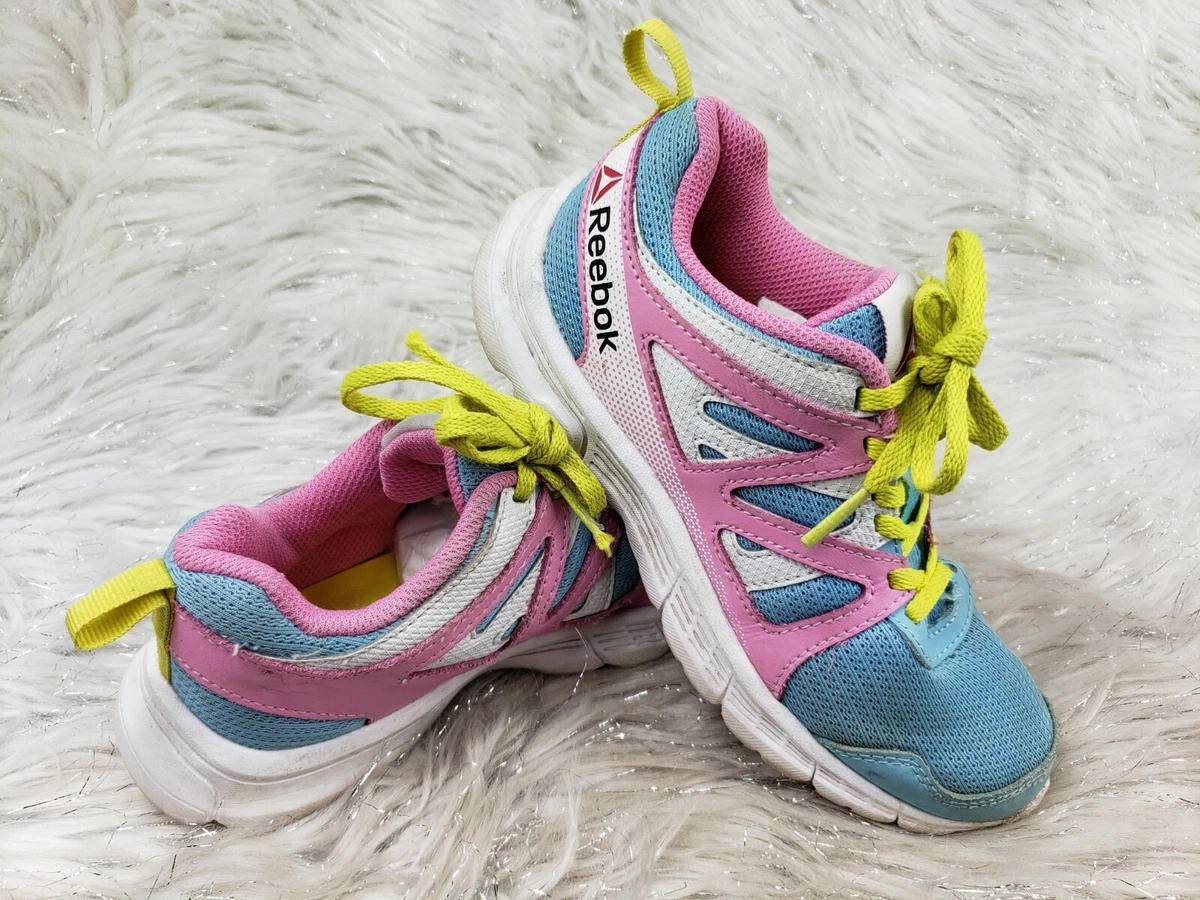 Pink blue and yellow hotsell sneakers