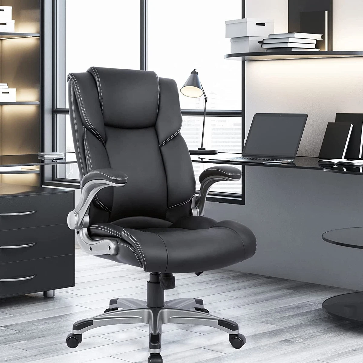 Big Tall Bonded Leather Office Chair Ergonomic Executive