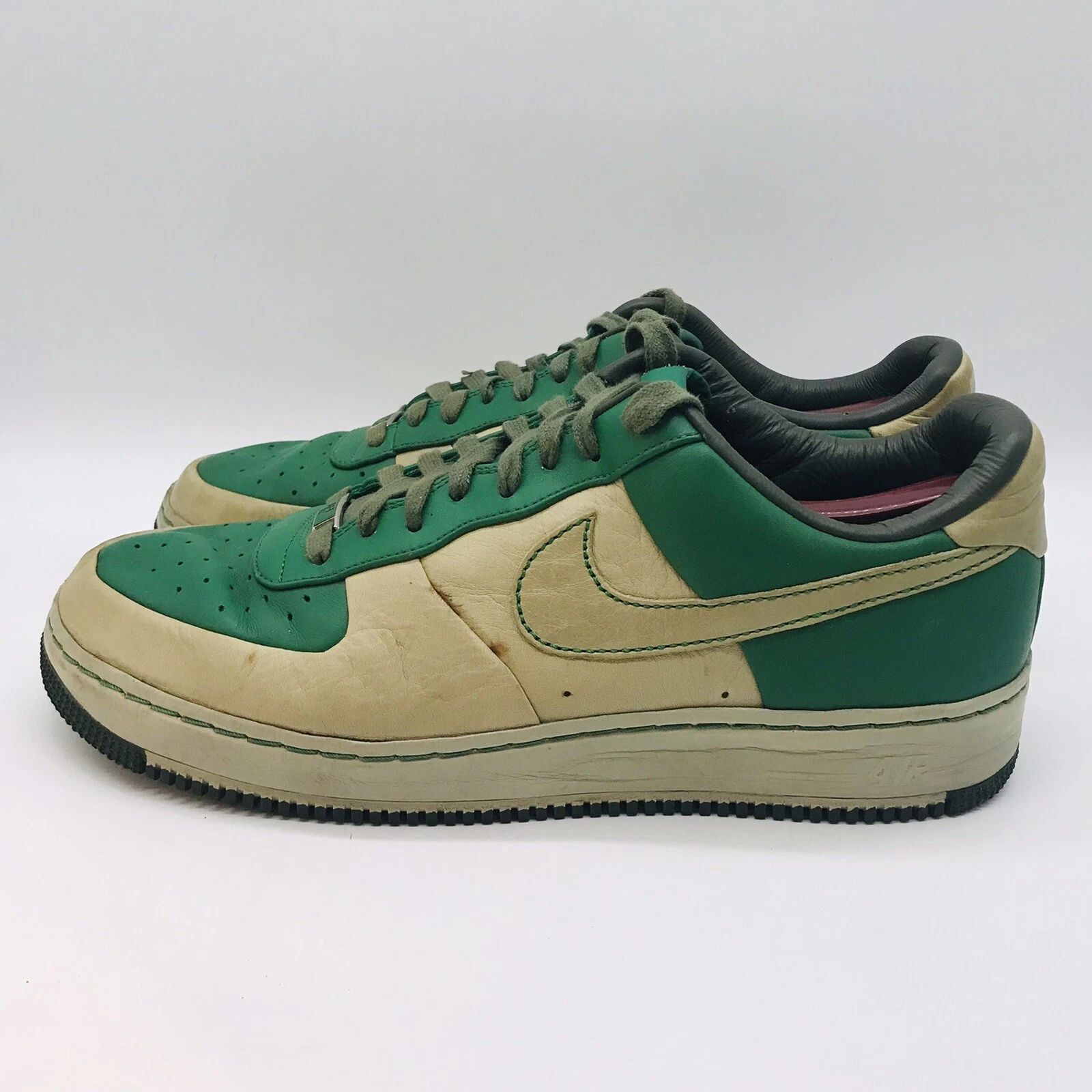Nike Air Force 1 Supreme Green Baskets Homme 13 Low Top RARE Chaussures 316077 311