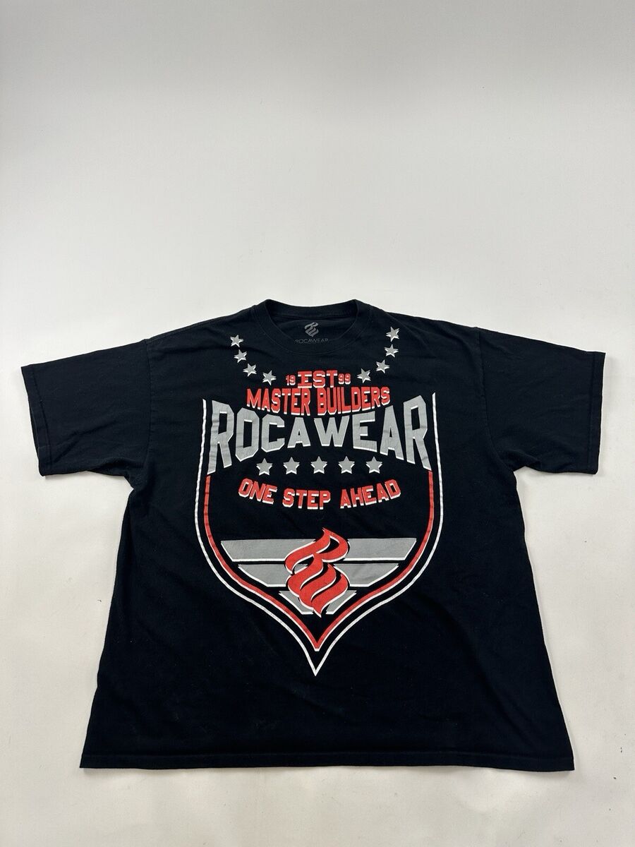 Vintage Rocawear Shirt Mens 2XL Black Baggy Hip Hop Retro Vintage Rocawear Shirt Mens 2XL Black Baggy Hip Hop Retro