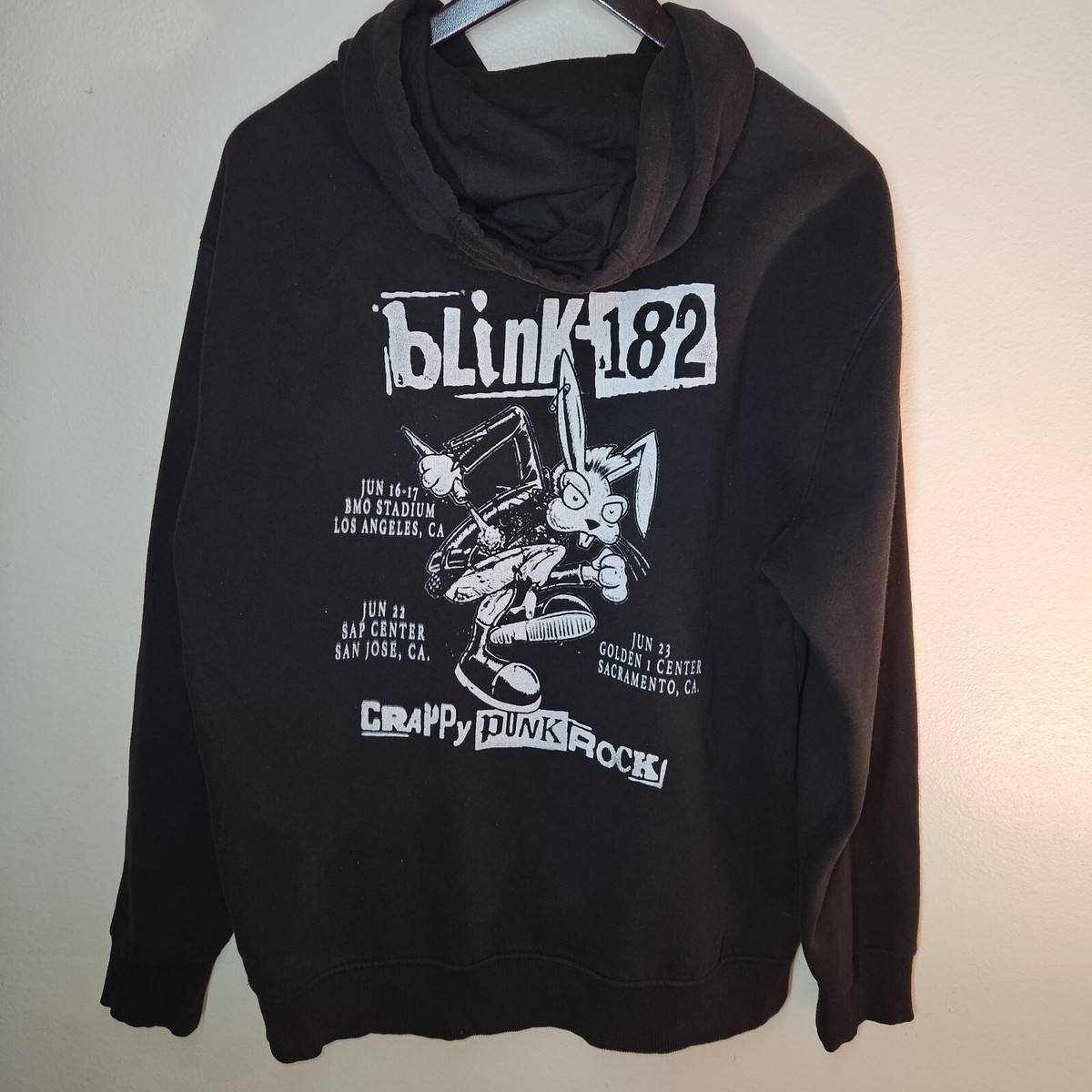 Blink 182 Crappy Punk Rock Rabbit Bunny Band Tour Hoodie Men's