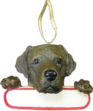 LABRADOR CHOCOLATE-Santa's Pals DOG Christmas Ornament E  S Pets-Personalizable