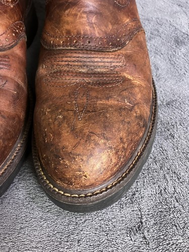 Twisted X Western Work Boots Men 11.5 D Soft Round Toe Leather Saddle Vamp ISSUE - Picture 4 of 18