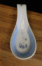 HERITAGE MINT ENCHANTED GARDEN WHITE FINE CHINA SPOON REST WITH FLOWERS