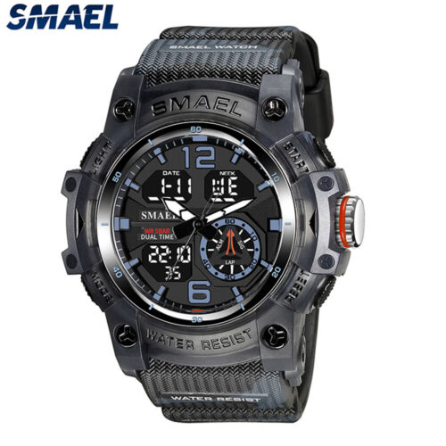 SMAEL Sport Watch Men Military Army LED Watches Outdoor Digital Wristwatch Boys - Afbeelding 1 van 22