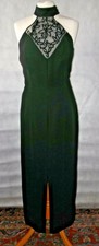 Frank Usher Long Jewelled Evening Dress In Black Size 14 12