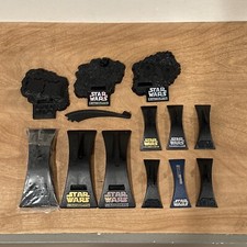 Star Wars Action Fleet Standard Black Display Base Lot Of 12