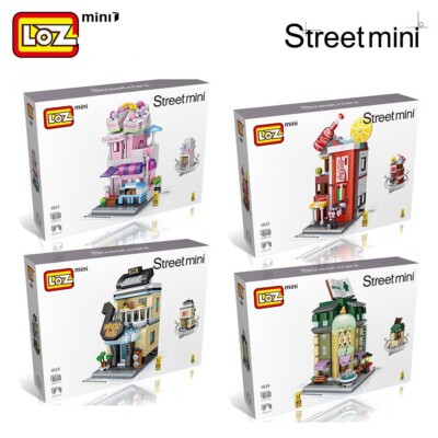 mini Geschäft Haus Shop Blocks bauen Nano Bricks Cola Bücher Musik Kuchen